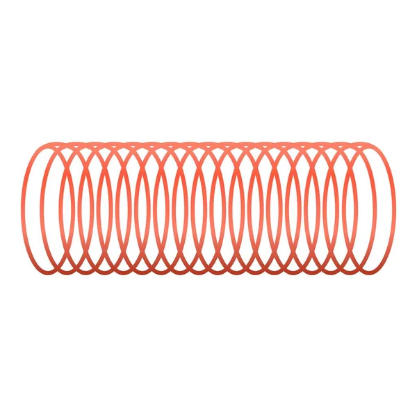 Icona a spirale rossa, stile cartone animato — Vettoriale Stock
