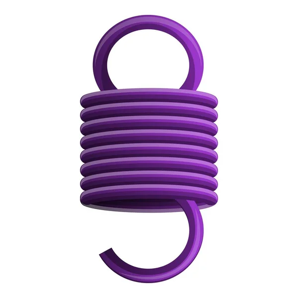 Icono de primavera espiral púrpura, estilo de dibujos animados — Vector de stock