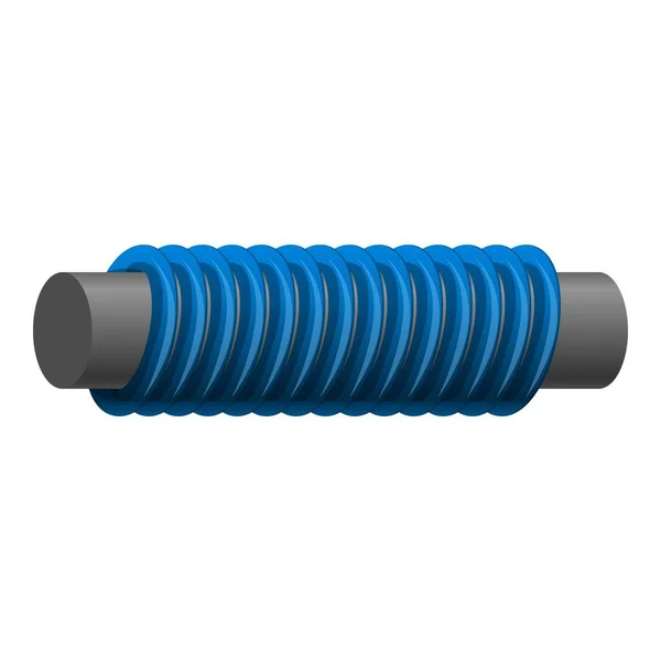 Icono de resorte magnético azul, estilo de dibujos animados — Vector de stock