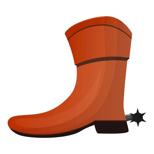 Icono de bota de vaquero, estilo de dibujos animados — Vector de stock
