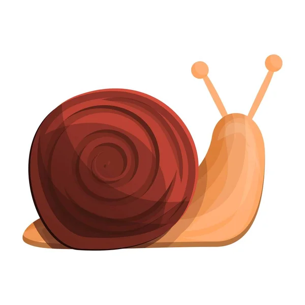 Ícone de caracol, estilo dos desenhos animados — Vetor de Stock