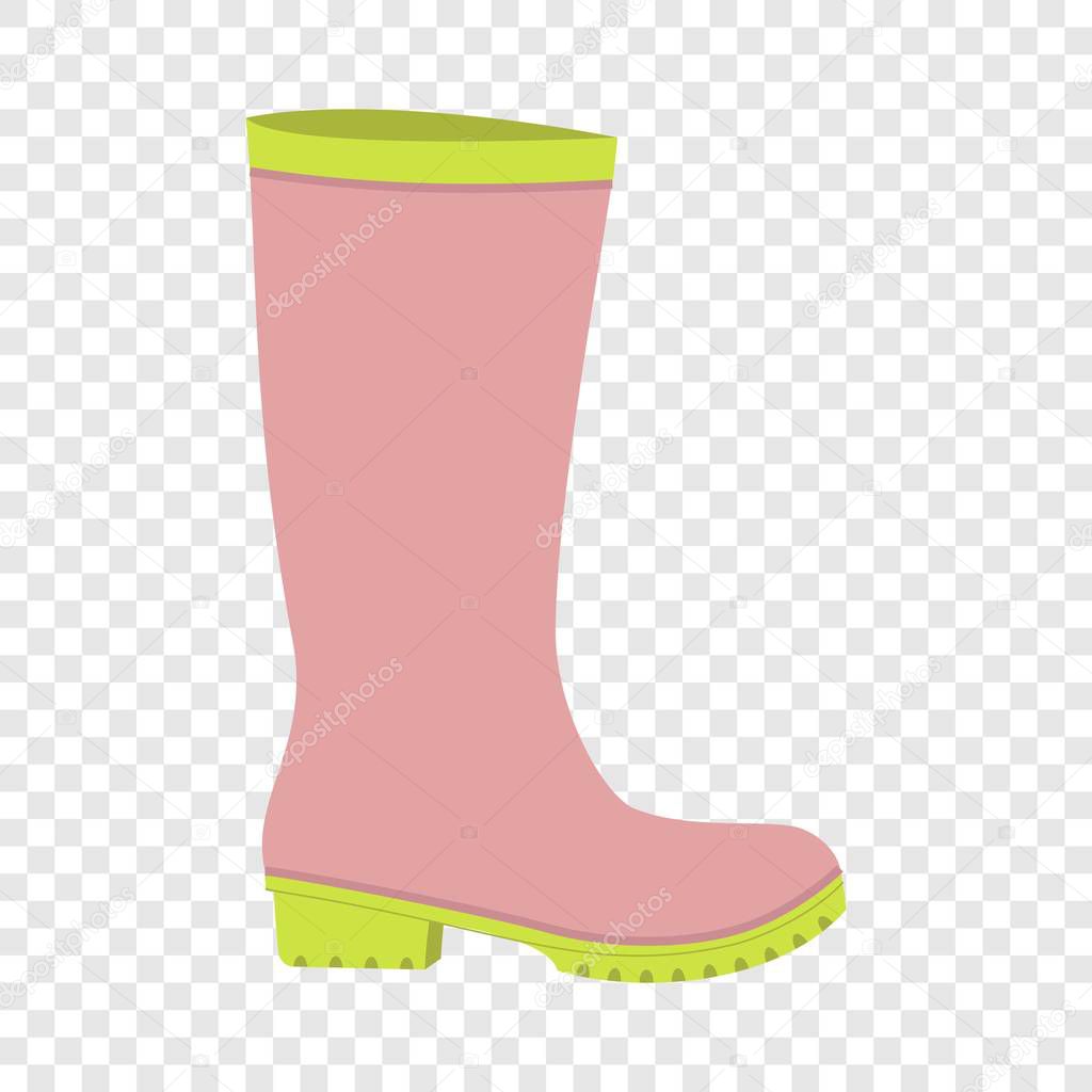 Rubber boot icon, flat style