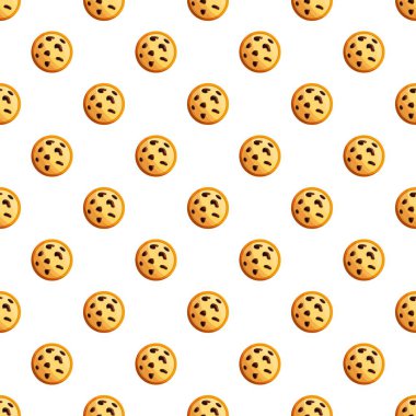 Peanut cookies pattern seamless vector clipart