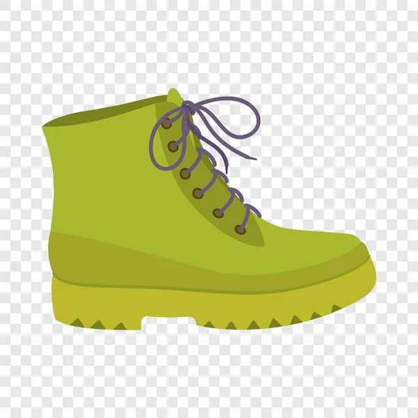 Icono de zapato de cuero verde, estilo plano — Archivo Imágenes Vectoriales