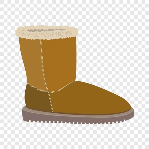 Soft winter boot icon, flat style — Stock Vector