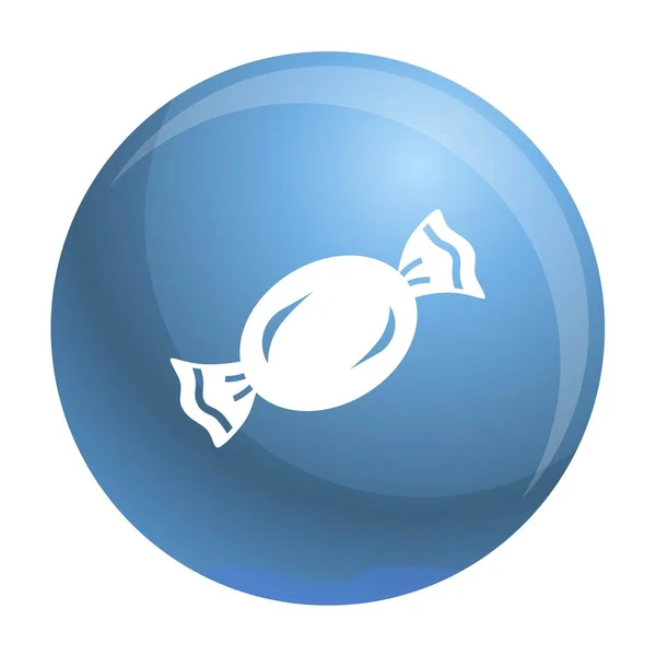 Blaues Bonbon-Symbol, einfacher Stil — Stockvektor