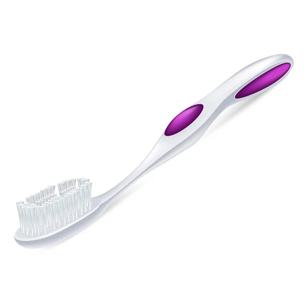 Icône brosse à dents, style réaliste — Image vectorielle