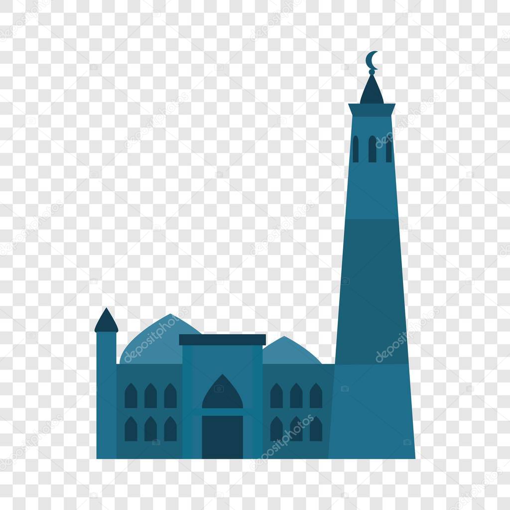 Muslim building icon, flat style
