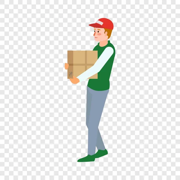 Icono de la caja de ayuda voluntaria, estilo plano — Vector de stock