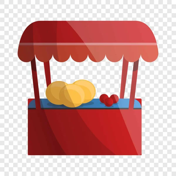 Icono de quiosco de frutas, estilo de dibujos animados — Vector de stock