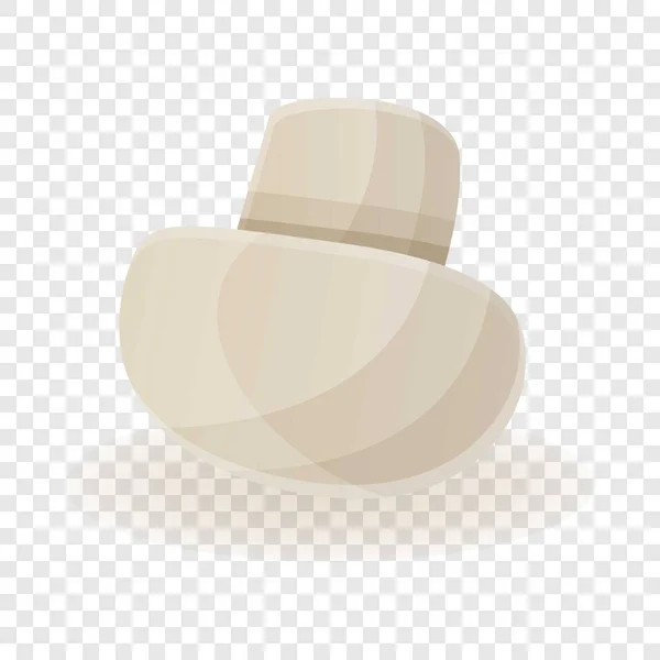 Icona Champignon bianco, stile cartone animato — Vettoriale Stock