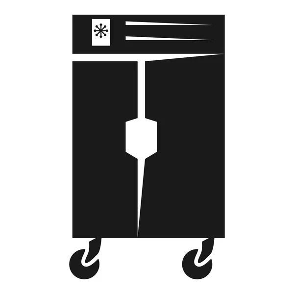 Två dörr kylskåp ikon, enkel stil — Stock vektor