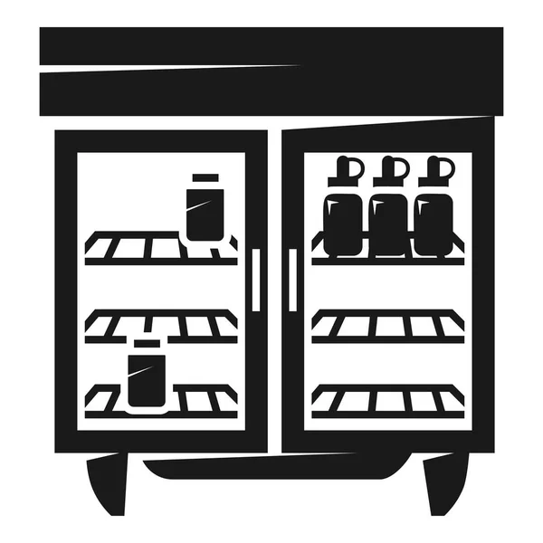 Commercial freezer icon, simple style — Stock Vector