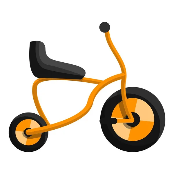 Icône tricycle orange, style dessin animé — Image vectorielle