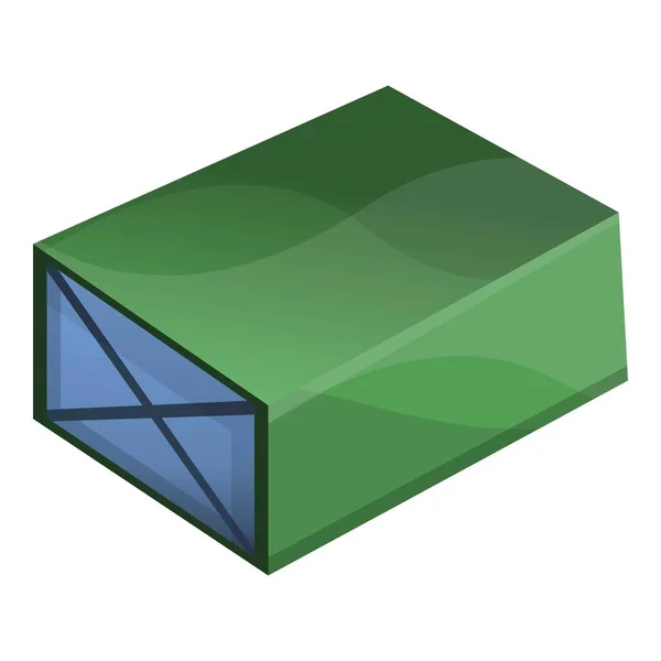 Groene gom pack pictogram, cartoon stijl — Stockvector