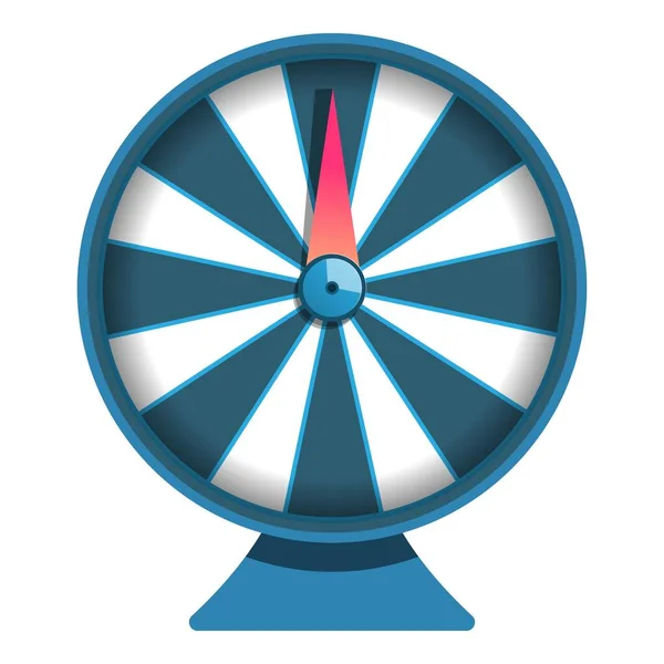 Icono de la fortuna de rueda azul blanca, estilo de dibujos animados — Vector de stock