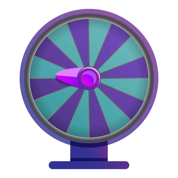 Purple blue wheel fortune icon, cartoon style — Stock Vector