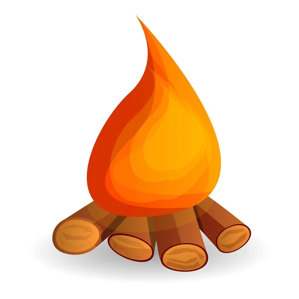 Icono Fogata Caliente Dibujos Animados Del Icono Vector Fogata Caliente — Vector de stock