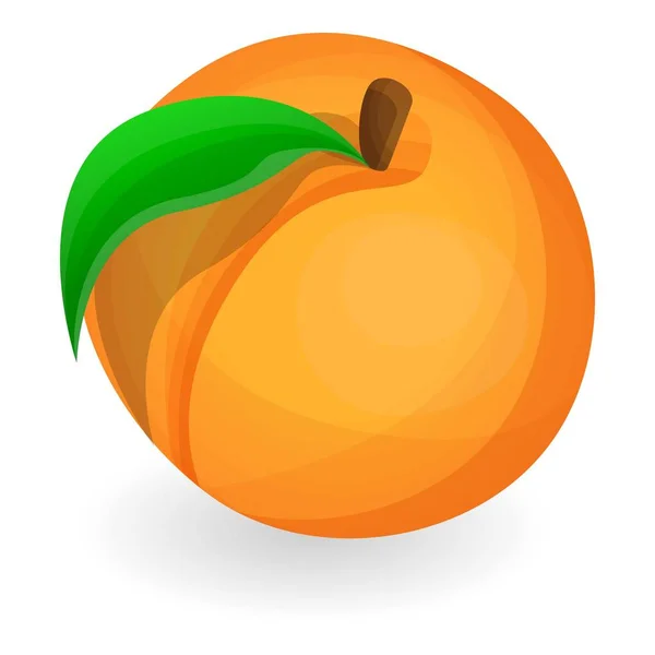 ไอคอน Eco Peach, สไตล์การ์ตูน — ภาพเวกเตอร์สต็อก