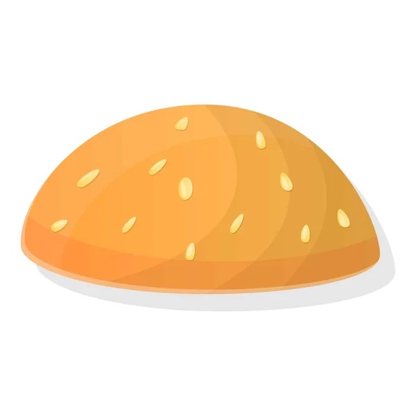 Burger bun icon, cartoon style — Stock Vector