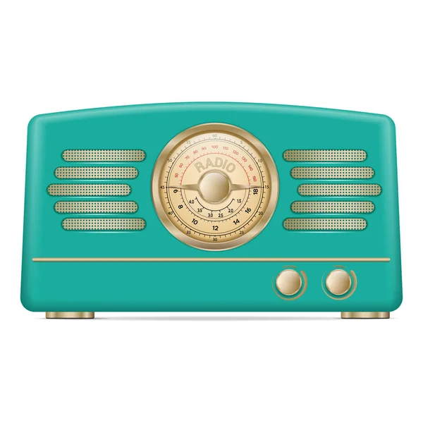 Icono de radio vintage, estilo realista — Vector de stock