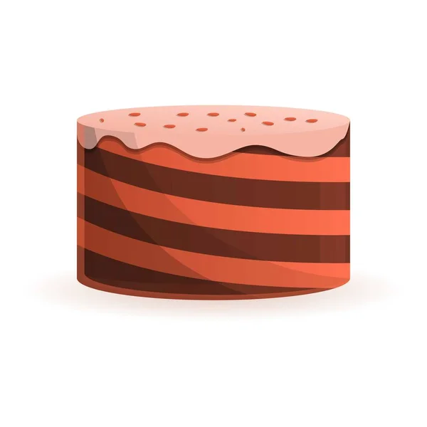 Muffin birthday cake icon, cartoon style — Stock Vector