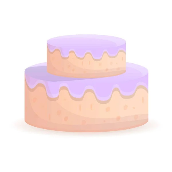 Double icône de gâteau de pont, style dessin animé — Image vectorielle
