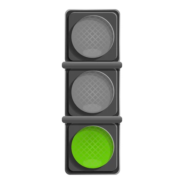 Stadens gröna trafikljus, tecknad stil — Stock vektor