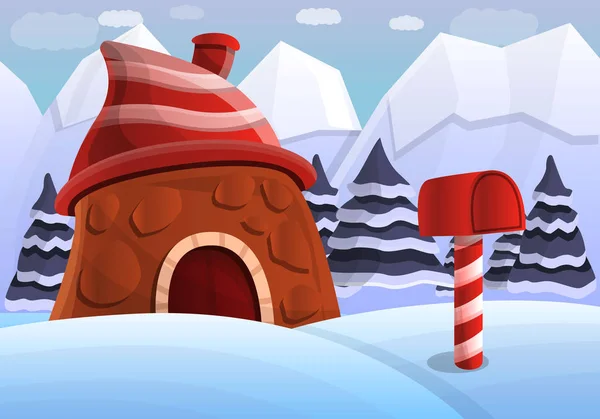 Lapland Konzept Hintergrund, Cartoon-Stil — Stockvektor