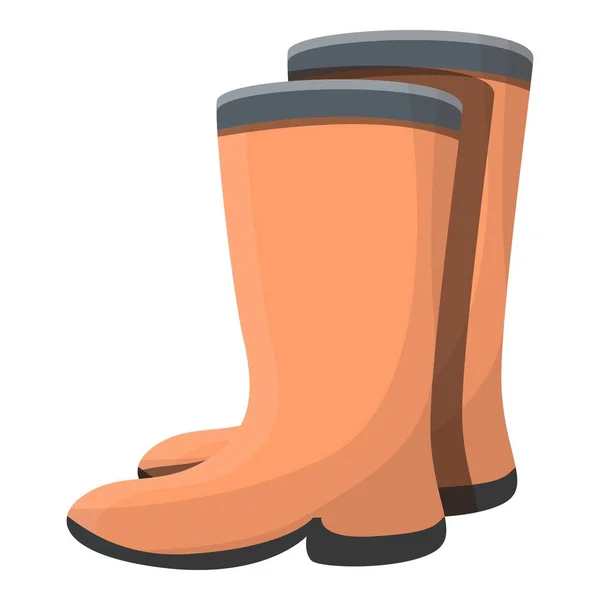 Rubber boots icon, cartoon style — Stock Vector