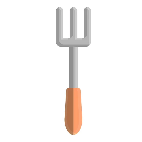 Tuin vork handpictogram, cartoon stijl — Stockvector