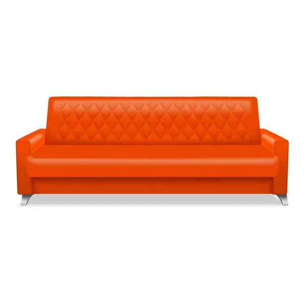 Red classic sofa icon, realistic style — 图库矢量图片