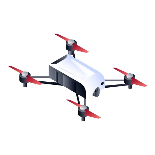 Kleine drone pictogram, isometrische stijl — Stockvector