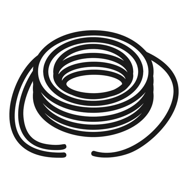 Kablolu güç kablosu simgesi, basit tarzı — Stok Vektör