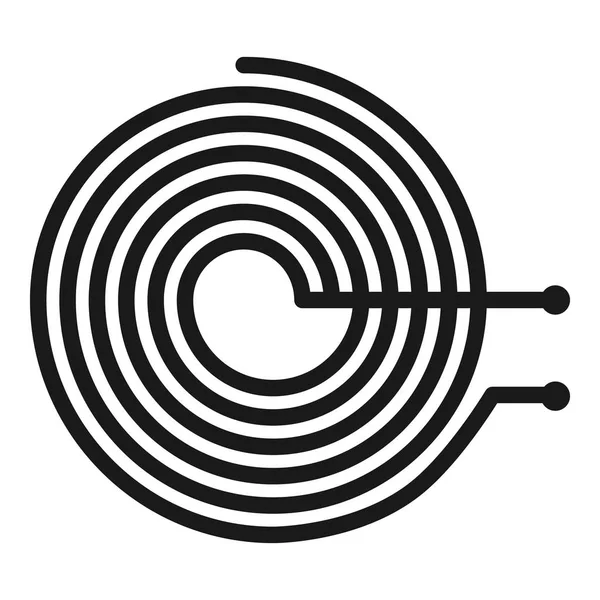 Icône de chauffage en spirale, style simple — Image vectorielle