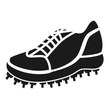 Kriket spor ayakkabı simgesi, basit tarzı