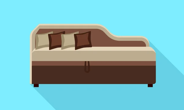 Nowoczesna sofa ikonę narożnika, płaski — Wektor stockowy