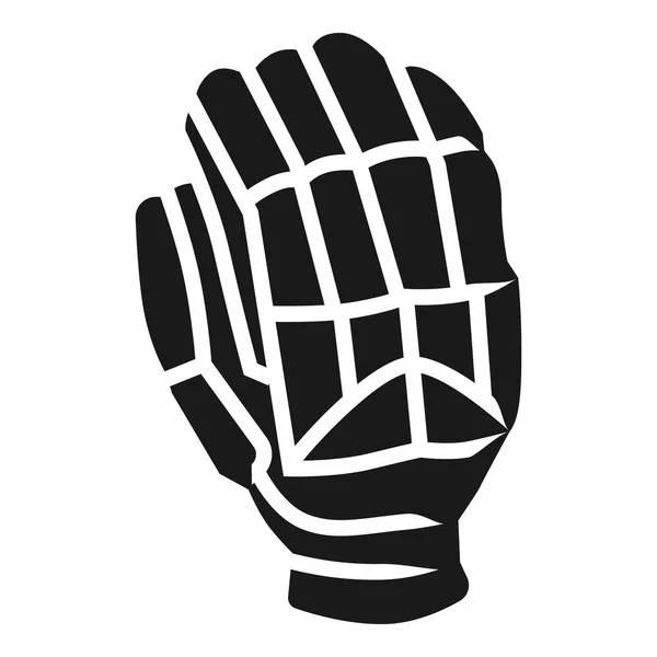Rechter Cricket-Handschuh, einfacher Stil — Stockvektor