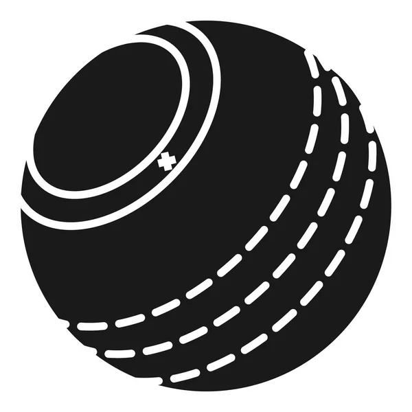 Cricket-Ball-Ikone, einfacher Stil — Stockvektor