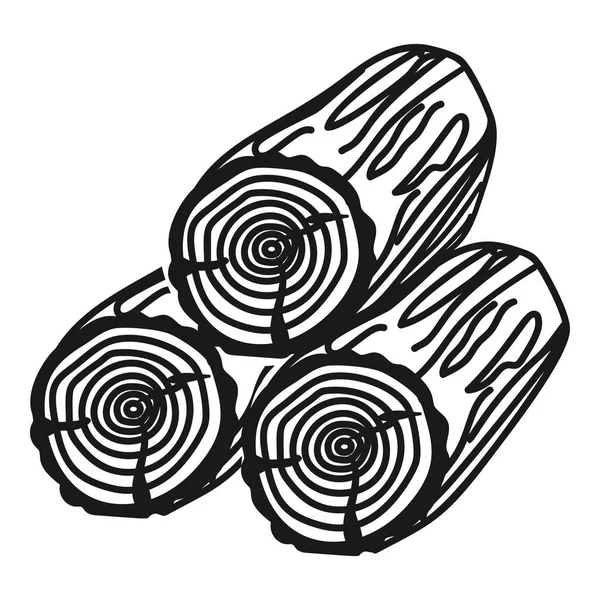 Ícone de três logs, estilo simples —  Vetores de Stock