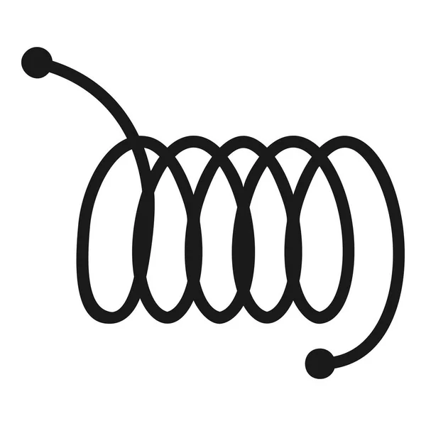 Icône de bobine de chauffage, style simple — Image vectorielle