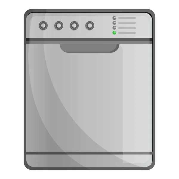 Closed dishwasher icon, cartoon style — Stock Vector