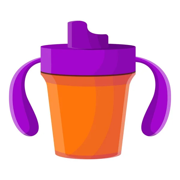 Icône Tasse Plastique Dessin Animé Plastique Sippy Tasse Vecteur Icône — Image vectorielle