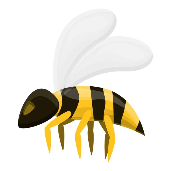 穏やかなハチのアイコン、漫画のスタイル — ストックベクタ