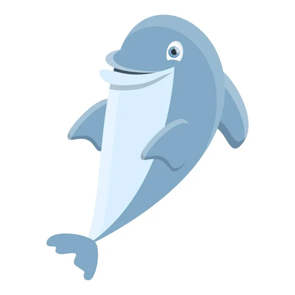 Icona del delfino danzante, stile cartone animato — Vettoriale Stock