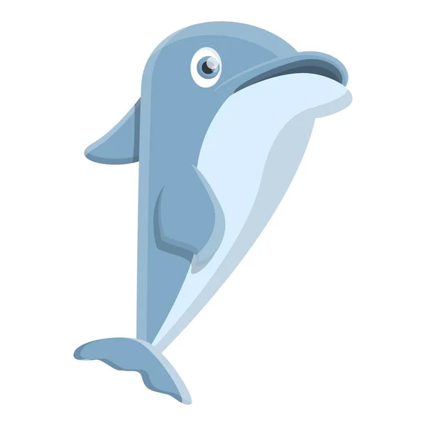 Εικονίδιο του Ειρηνικού δελφίνι, ύφος κινούμενων σχεδίων — Διανυσματικό Αρχείο