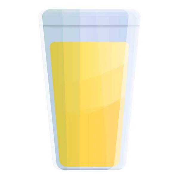 Limonády sklo ikony, kreslený styl — Stockový vektor