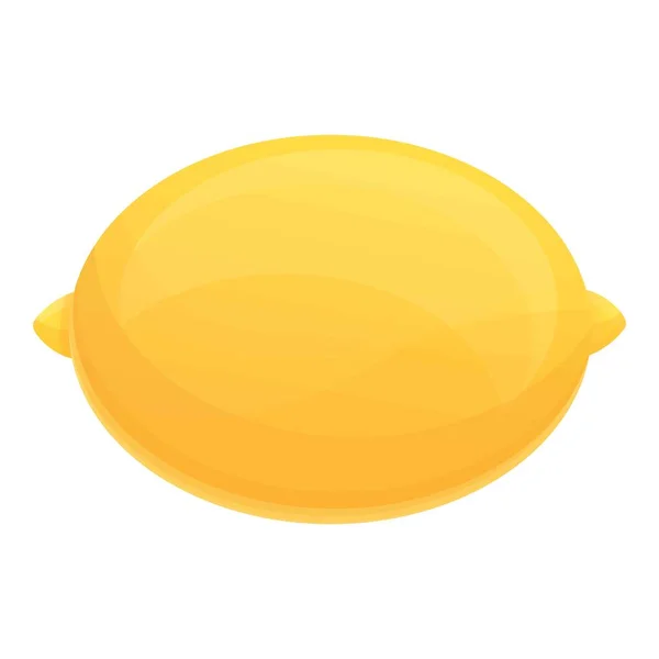 Icona al limone intero, stile cartone animato — Vettoriale Stock