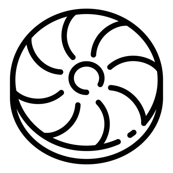 Icono de galleta, estilo de contorno — Vector de stock