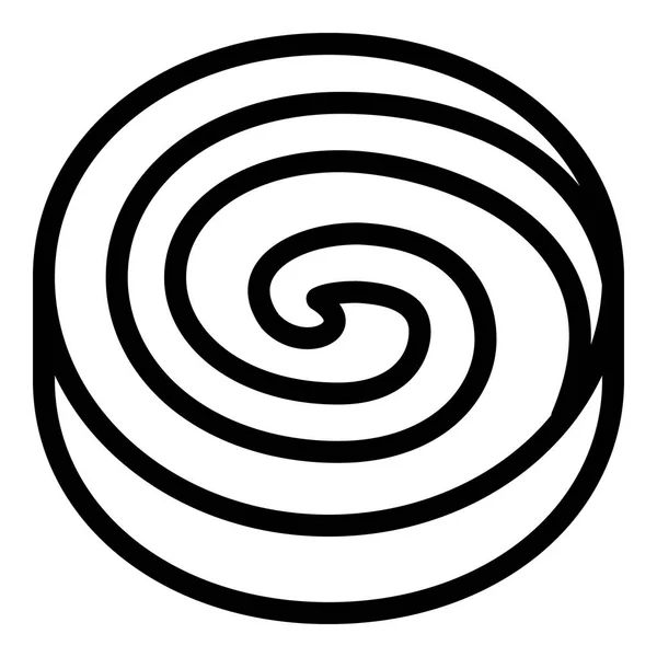 Пиктограмма со спиральным кремом, стиль контура — стоковый вектор